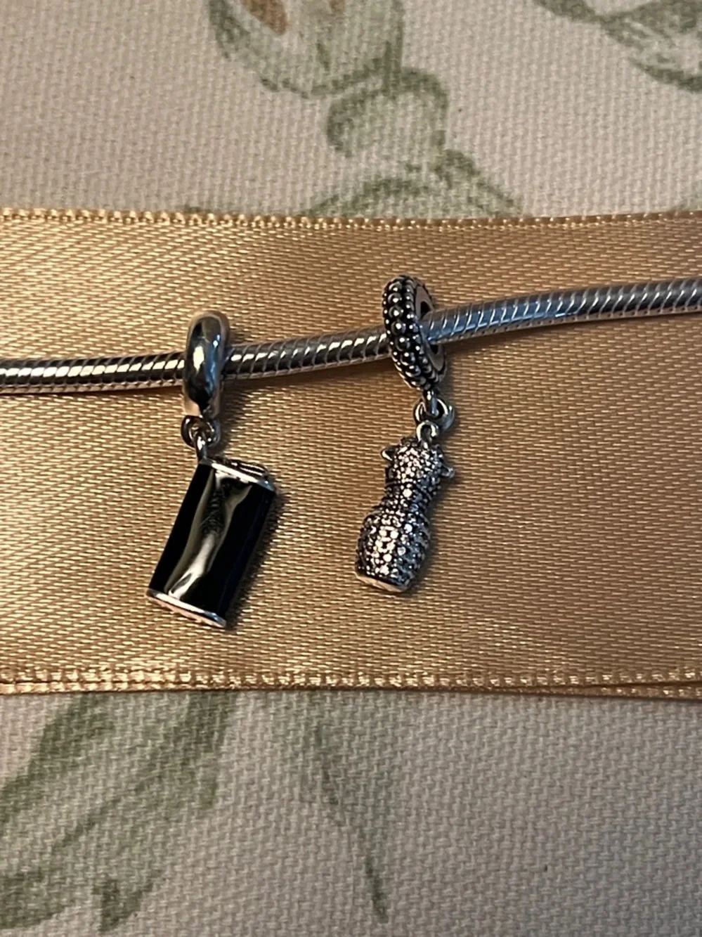 Set of 4 Pandora Charms-Trio Dangle-Sparkling Stiletto-Dazzling Dress-Clutch